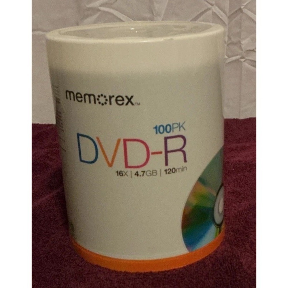 Memorex DVD+R 16X 4.7GB 120min 100 Pack Spindle New Factory Sealed Fast Shipping